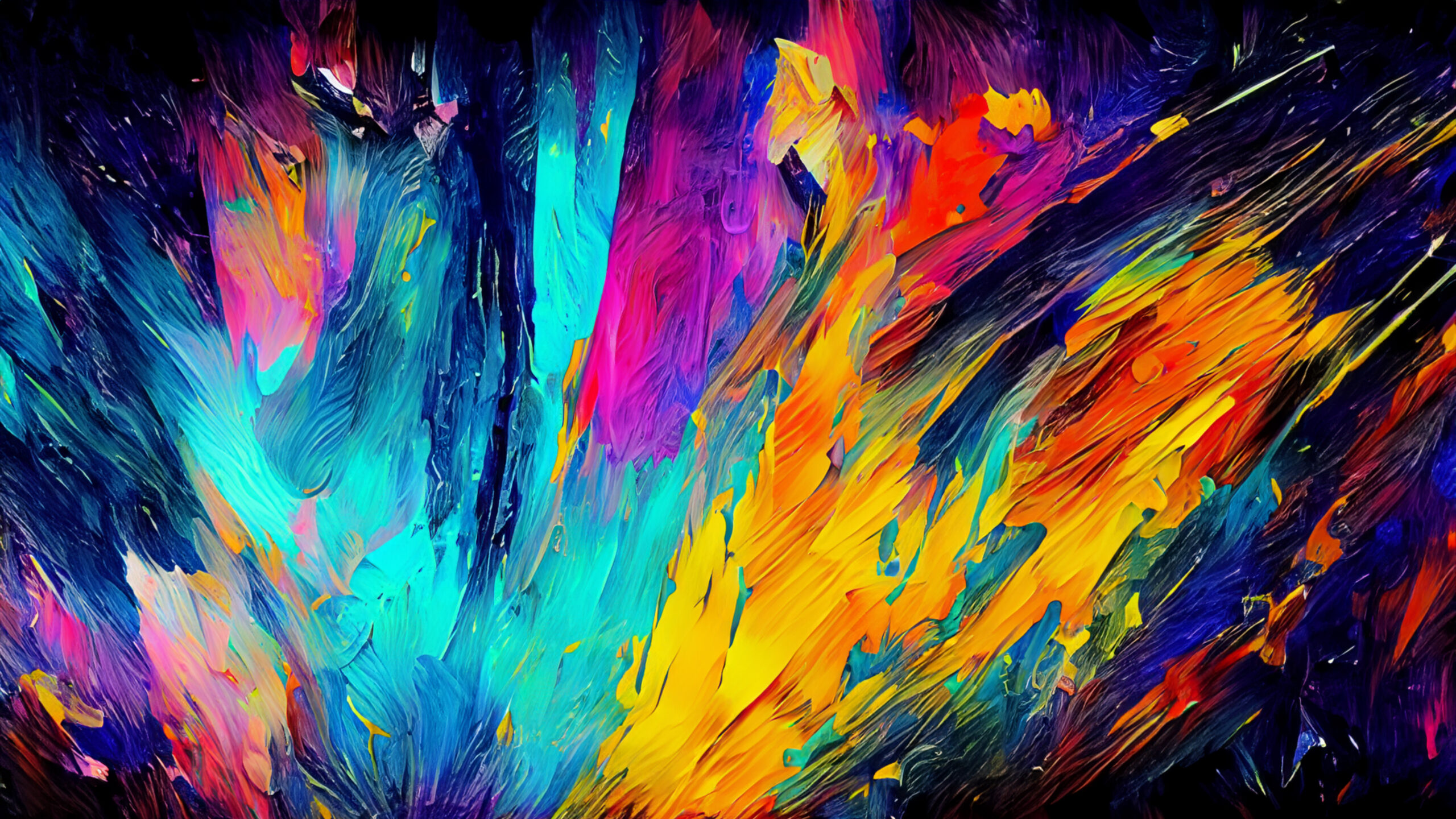 Abstraktes Hintergrundbild aus grellen Ölfarben